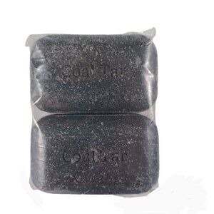 Coal Tar Soap NEW 2 Pack (3 In. Long X 2 In. Wide) Black -Unbranded -Unscented